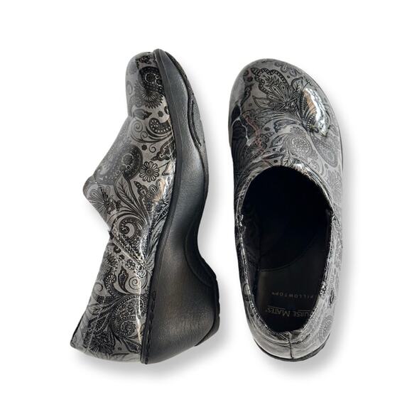 Nurse Mates Gray Paisley Pillow Top Cushion Clogs - Picture 2 of 7
